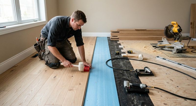Dark Wood Floor Installation in San Antonio, TX
